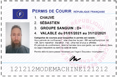 Votre permis de courir personnalisé