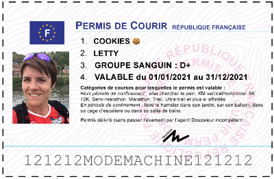 Votre permis de courir personnalisé