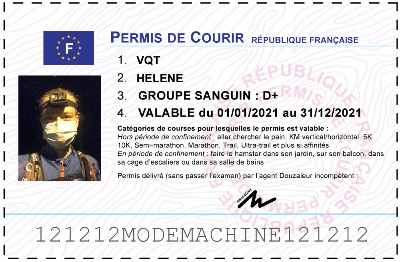 Votre permis de courir personnalisé