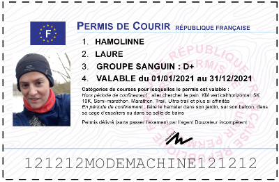 Votre permis de courir personnalisé