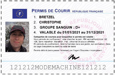 Votre permis de courir personnalisé