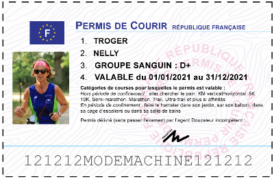 Votre permis de courir personnalisé