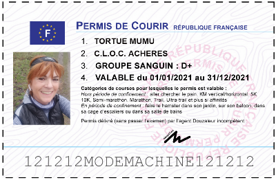 Votre permis de courir personnalisé