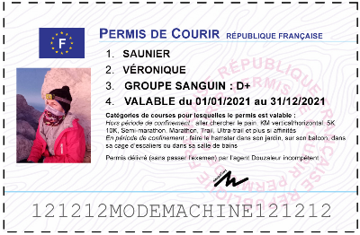 Votre permis de courir personnalisé