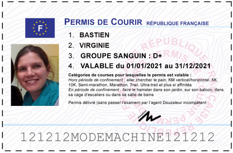 Votre permis de courir personnalisé