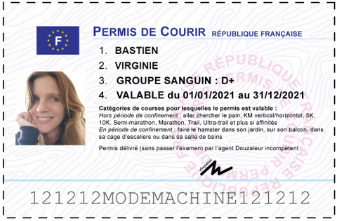 Votre permis de courir personnalisé