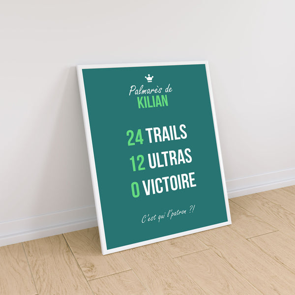Affiche personnalisée "Palmarès trail"